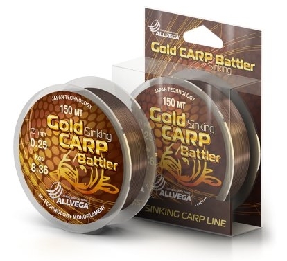 Леска ALLVEGA Gold Karp Battler 0.30 150м 