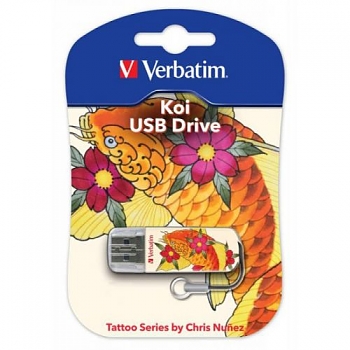 Флеш диск USB Verbatim 16Gb Mini Tattoo Koi 49886 