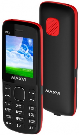 Мобильный телефон Maxvi C22 Black Red 