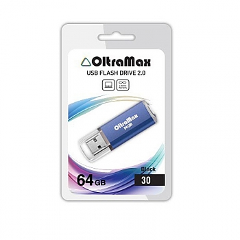 Флеш диск USB OltraMax  64Gb 30 синий 