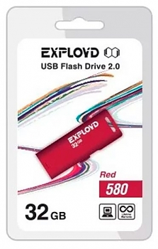 Флеш диск USB Exployd 32Gb 580 красный 