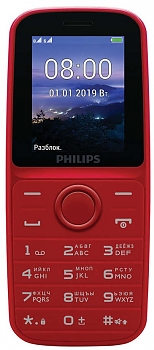 Мобильный телефон Philips E109 Red 